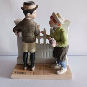 Vintage 1980 Norman Rockwell Porcelain Figurine "The Rivals"